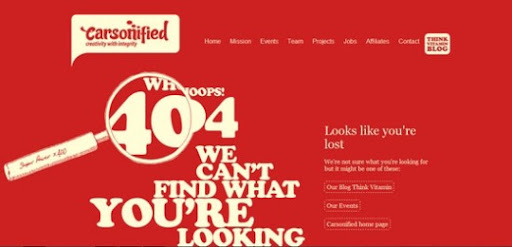 error page carsonified error page carsonified