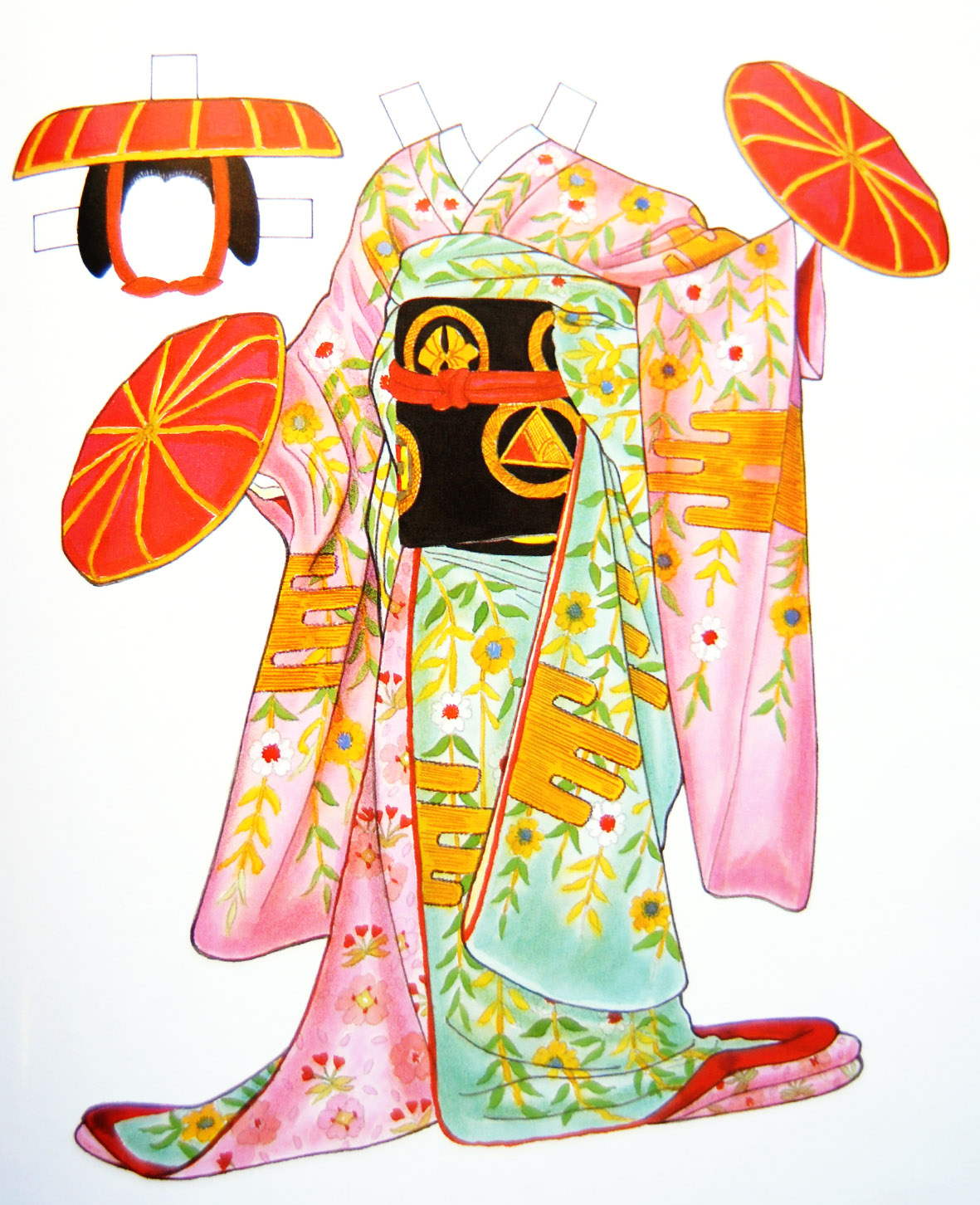 Kimono Reincarnate: Bookcase Tour Tuesday - Kabuki Costumes Paper Dolls
