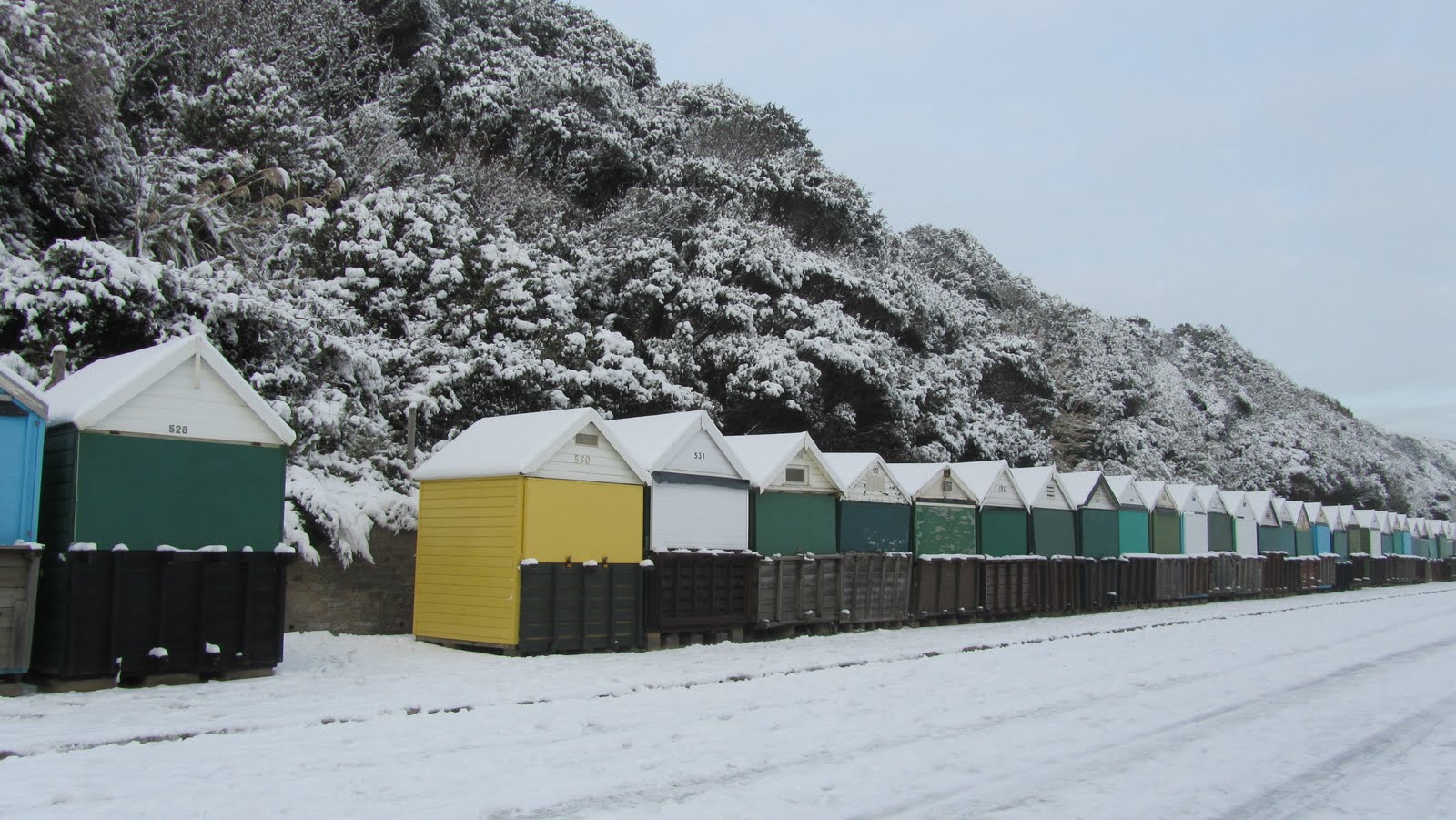 Maggie's Magic Pantry Snow on the beach at Bournemouth