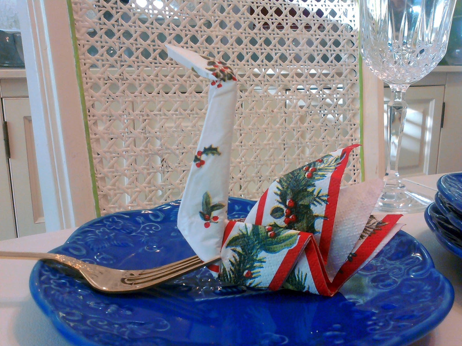 Just for Jack New Year Napkins Swan Napkin Fold
