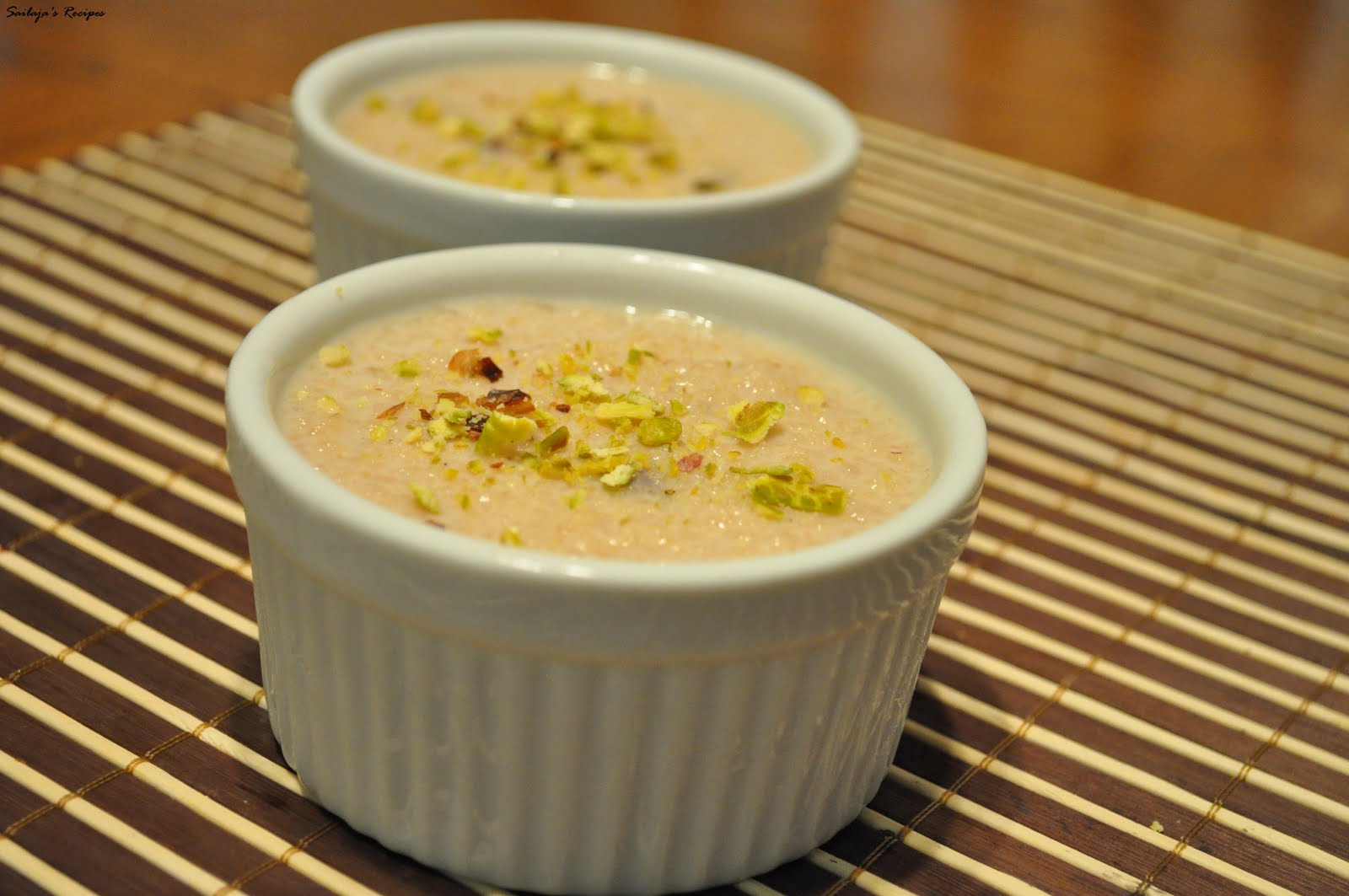 Sailaja's Recipes Couscous dry fruit pudding