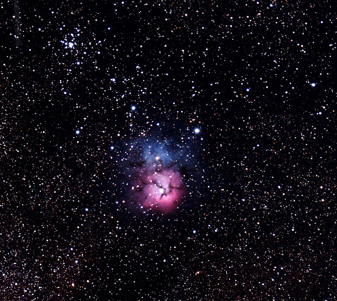 Nebulosa "Trífida" - M20 y el cúmulo estelar abierto M21