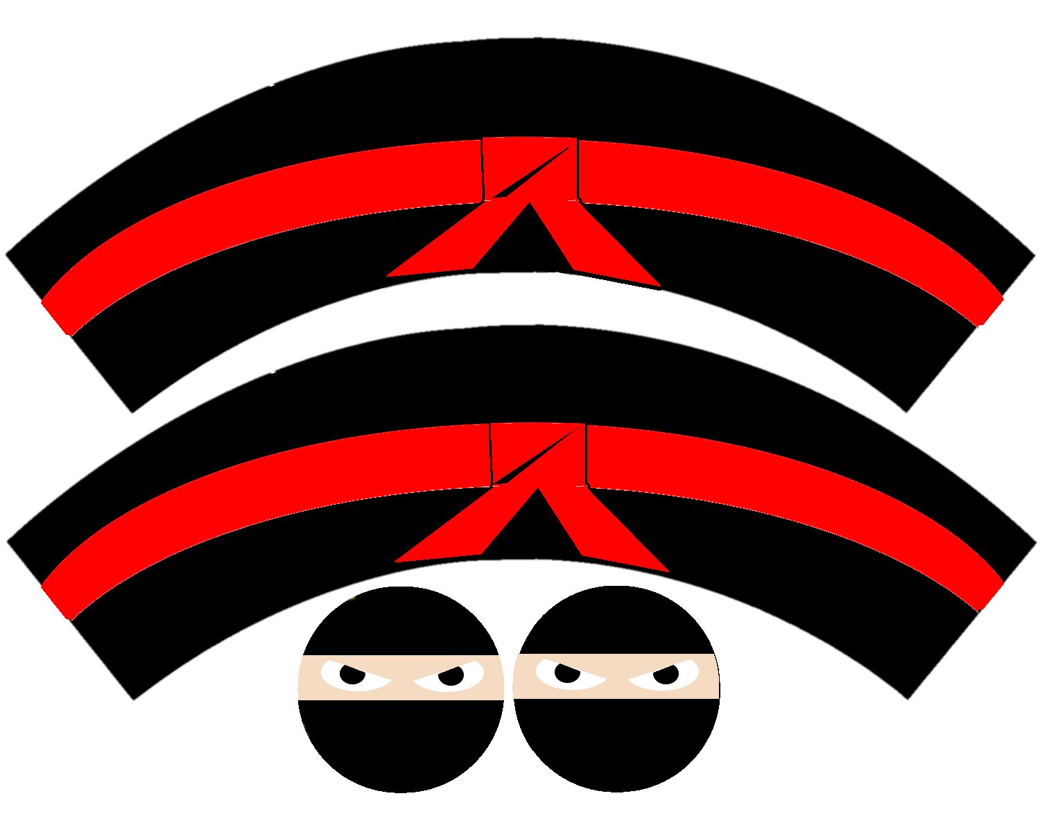 Food Art Party Ninja Cupcake Wrappers