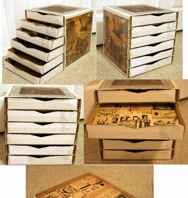 DebDuzScrappin Project Tutorial Pizza Box Drawers