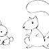 Coelho e esquilo para colorir desenho de animais desenho infantis para colorir