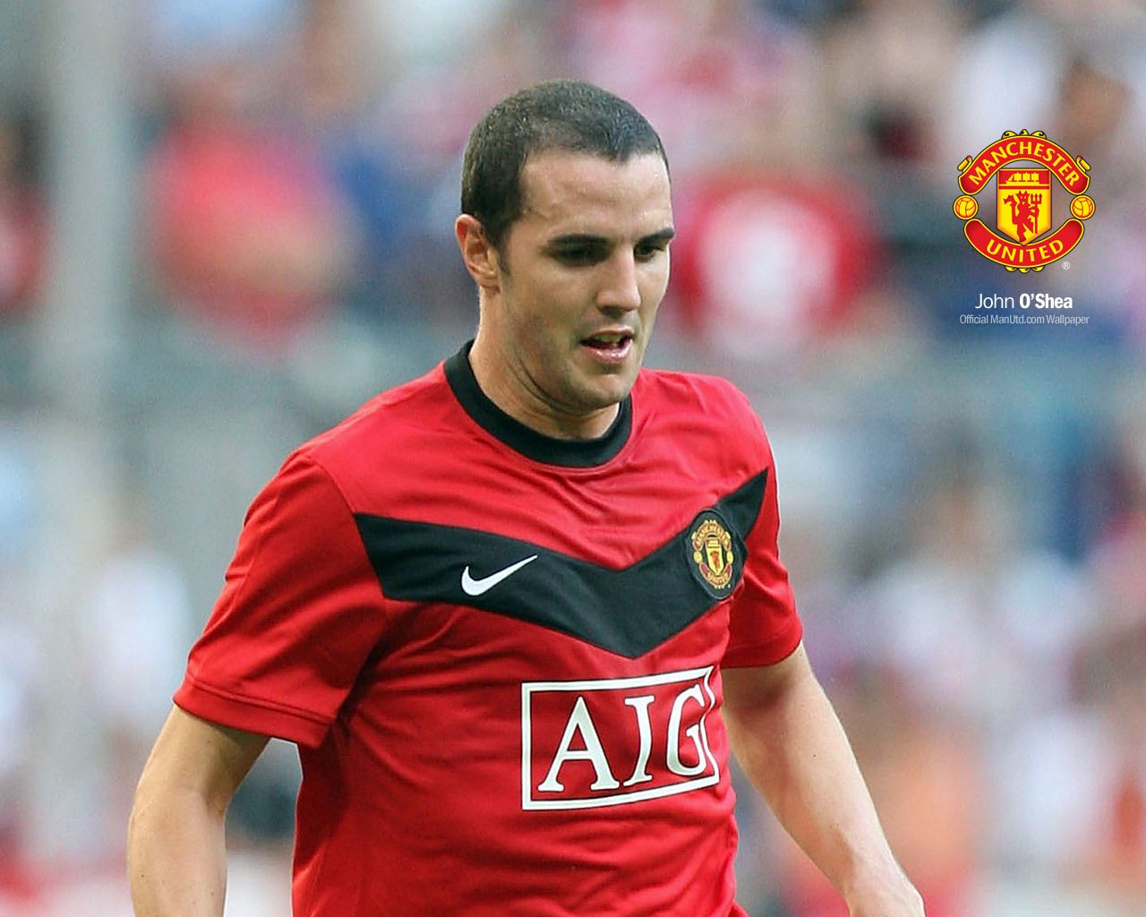 #376-MANCHESTER UNITED /& EIRE-JOHN O/'SHEA MERLIN-2008-F.A.PREMIER LEAGUE 08