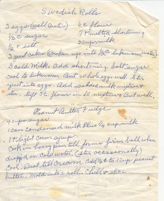 More Recipies in Grandma's Handwriting