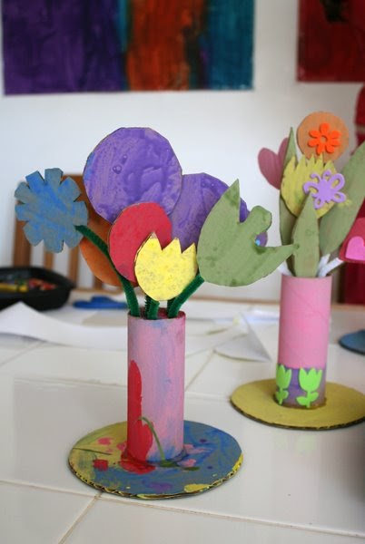 toilet paper roll vases munchkins and mayhem toilet paper rolls in flower pots
