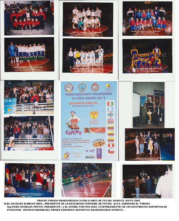 PRIMER TORNEO PANAMERICANO INTER CLUBES DE FUTSAL INFANTIL QUITO 2003