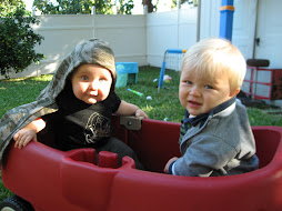 Roscoe & Julian on a wagon ride!