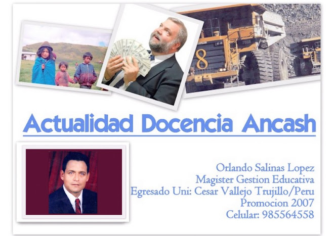 Actualidad Docencia Ancash Orlando Salinas Lopez Magister en Gestion Educativa