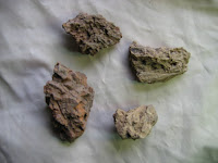 Examples of mud daub used in house building.