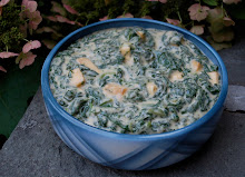 Creamy Cheesey Spinach with Toasted Tofu