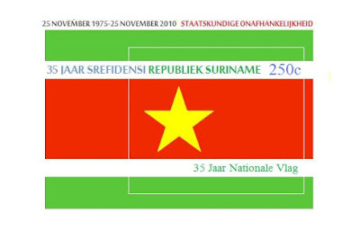Nieuws uit suriname SURINAME STAMPS PHILATELY: 35 JAAR SREFIDENSI 1975 2010 NATIONALE VLAG