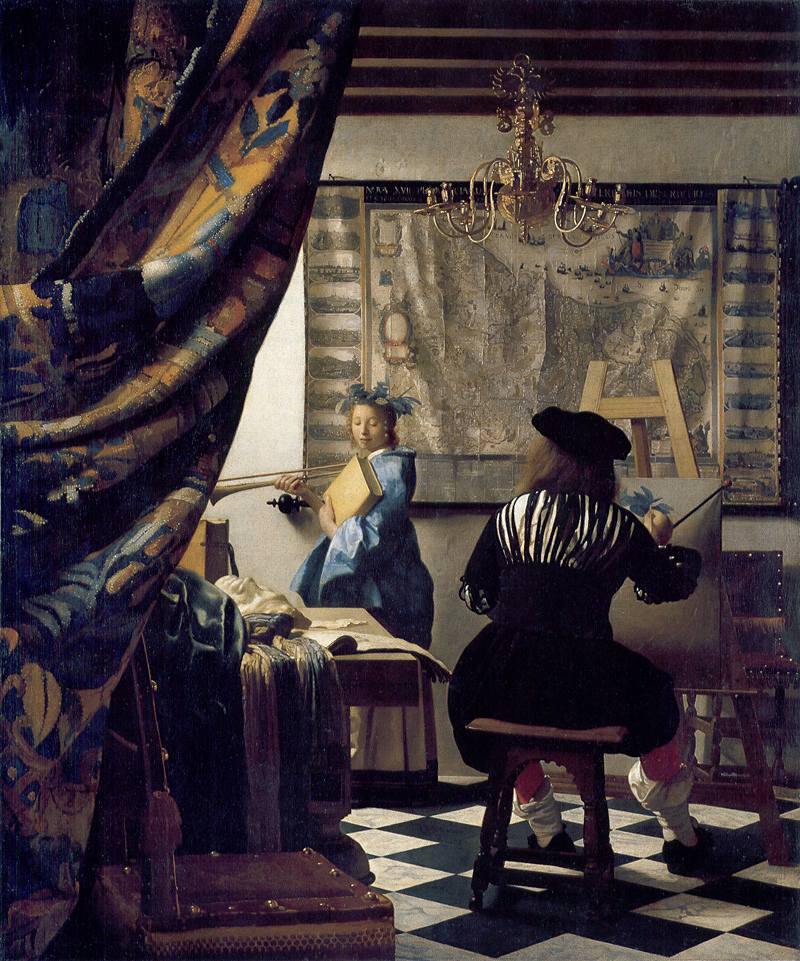 يوهانس فيرمير Johannes+Vermeer,+L%27Art+de+la+peinture+140
