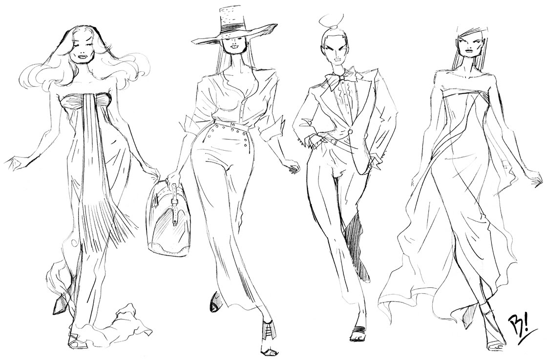 Catwalk Fashion Design Coloring Pages Catwalk Fashion Design Coloring Pages