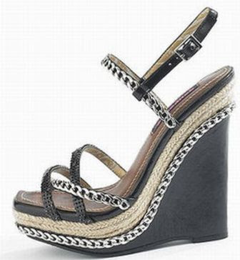  the aesthetic is achievable in the form of Spiegel's Chain Wedge Sandal