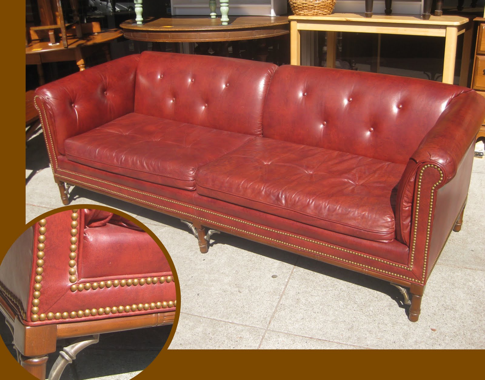 Red Leather Couches