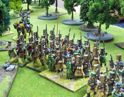 from Polish artillery fire