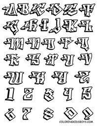 Fonts Graffiti Alphabet A-Z Sample Sketch