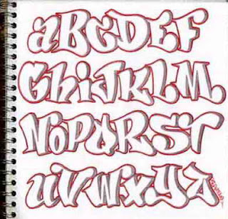 Graffiti Alphabet A-Z  Design Sketches