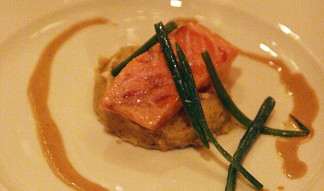 So Tasty So Yummy Slow baked salmon, truffle mashed potatoes, French