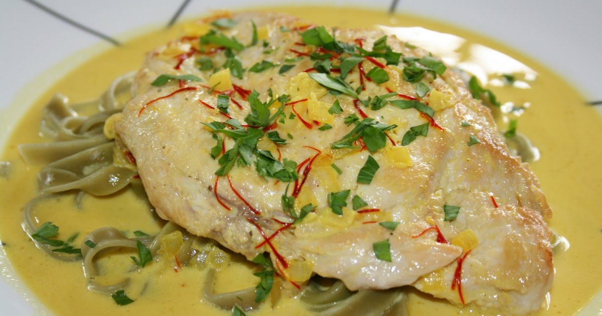 So Tasty So Yummy Chicken Scallopine with Saffron Cream Sauce