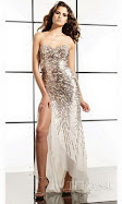 Strapless Sequin Terani Prom Dress at PromGirl  	Strapless Sequin Terani Prom Dress Item no 131