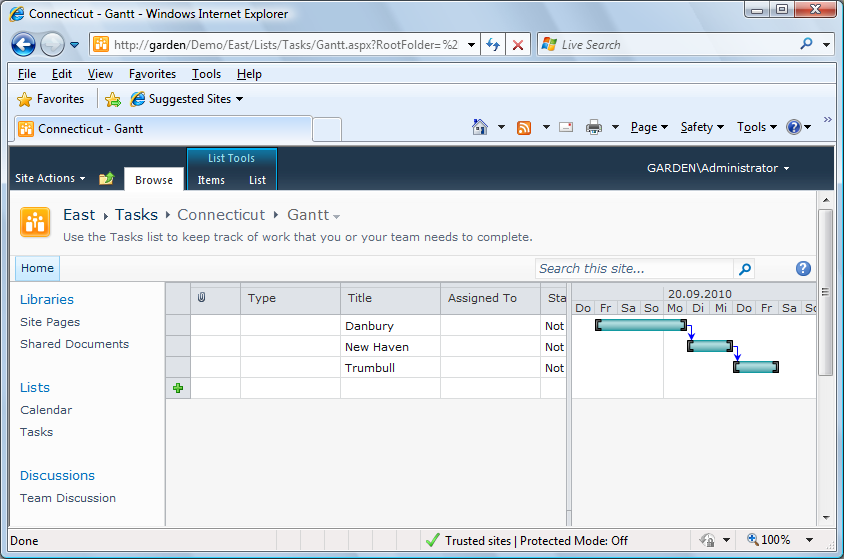 Gantt Chart In Sharepoint 2007