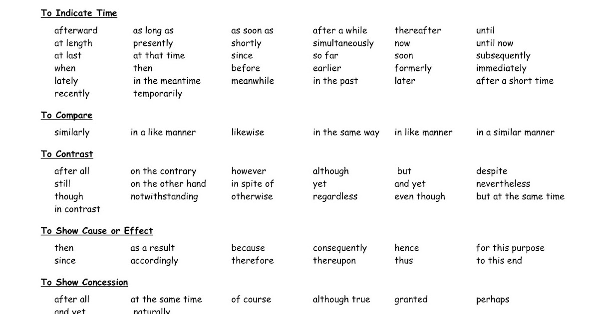 Writers 4: Transitional words page 2
