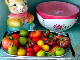Heirloom tomatoes can be found in different colors, sizes and tastes, as shown here in this bowl.