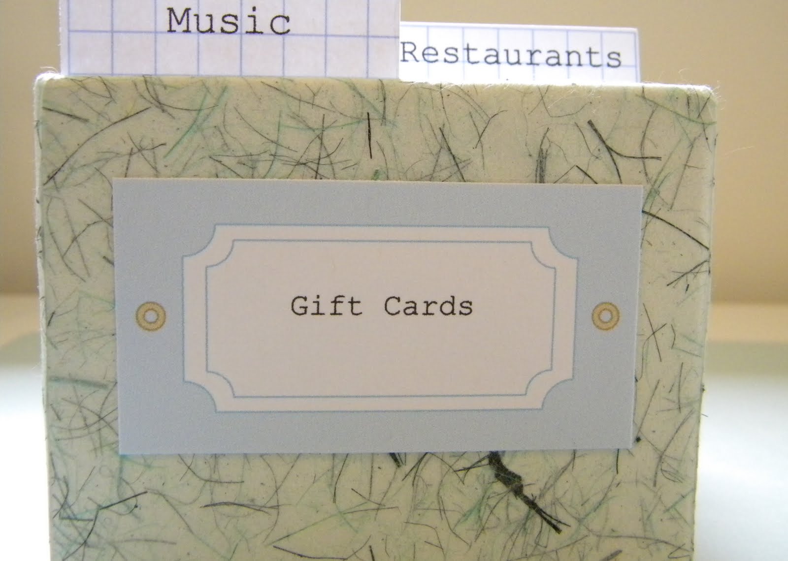 homework a creative blog Inkling gift card storage box