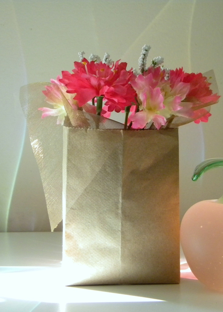 homework a creative blog Etceteras brown bag flowers