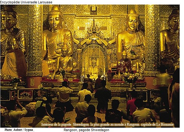 Pagode Shwedagon en Birmanie