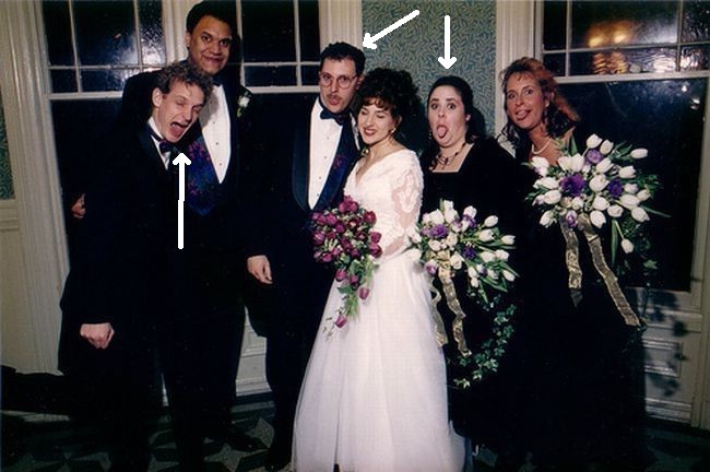 Sean Penn, The Scrubs Doctor, And Fat Sarah Silverman Always Make The Goofy Wedding Photo The Best.