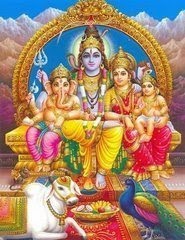 Lord Shiva,Parvati Devi and Lord Ganapati and Lord Murugan