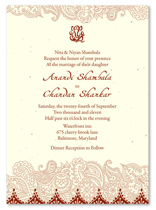The perfect Indian wedding invitations The perfect Indian wedding invitations