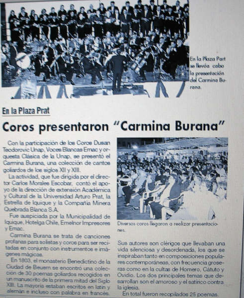 COROS PRESENTARON CARMINA BURANA