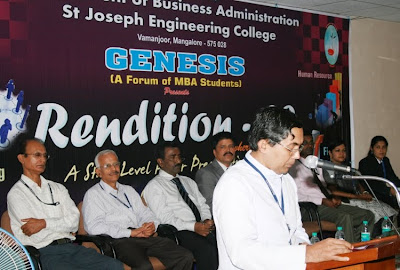 St Joseph Engineering College Department of Business Administration Mangalore SJEC MBA Rendition 09 Inauguration