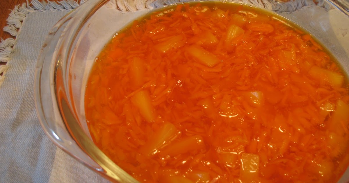 cream of what?!? orange jello with carrots