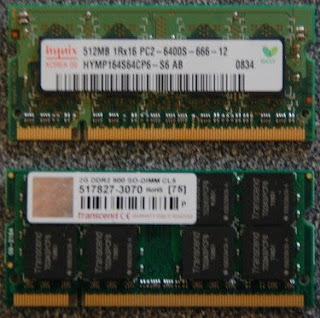 RAM - Old (top) and New (bottom)