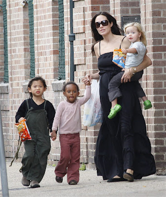 angelina jolie kids. Angelina Jolie with her kids
