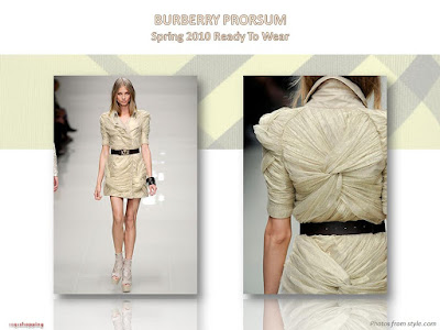Burberry Prorsum Spring 2010 Ready-To Wear gold knotted coat