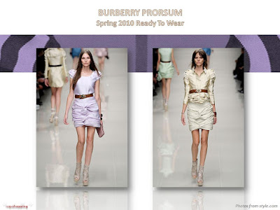Burberry Prorsum Spring 2010 Ready-To Wear satin knotted dress and jacket with skirt
