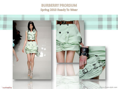 Burberry Prorsum Spring 2010 Ready-To Wear satin trench dress