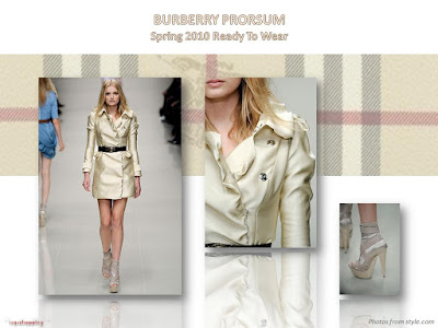 Burberry Prorsum Spring 2010 Ready-To Wear satin trench coat