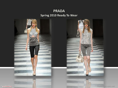 Prada Spring 2010 Ready To Wear crystal top and shorts