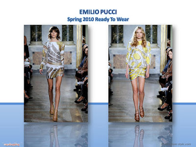 Emilio Pucci Spring 2010 Ready To Wear gold mini-dress