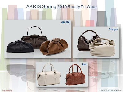 Akris Spring 2010-Ready To Wear Amata handbag, Allegra handbag and Ava handbag