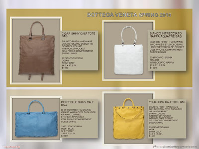 Bottega Veneta Spring 2010 Bags Calf Totes and Intrecciato Nappa  Aquatre Bag